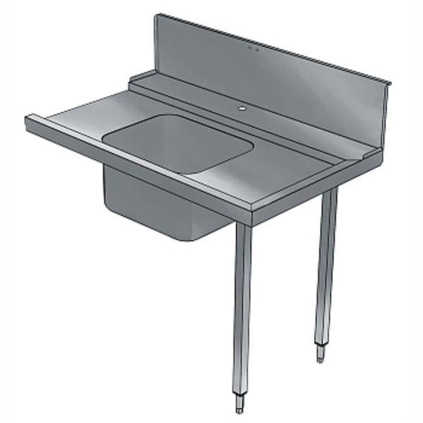 Electrolux Professional Bulaşık Giriş Tezgahı, Tek Evyeli (500x400 Mm), Giyotin Tip Bulaşık Makinesi İçin, 300 Mm Sırt, Sağdan Sola - 800 Mm BHHPTB08R - Image 1