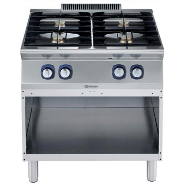 Electrolux Professional Endüstriyel 4 Açık Ateşli Gazlı Ocak, Açık Alt Dolaplı Her Brulör 5,5 Kw - 800 Mm E7GCGH4CO0 - Image 1
