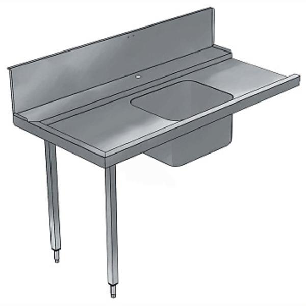 Electrolux Professional Bulaşık Giriş Tezgahı, Tek Evyeli (500x400 Mm), Giyotin Tip Bulaşık Makinesi İçin, 300 Mm Sırt, Soldan Sağa - 1200 Mm BHHPTB12L - Image 1