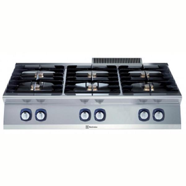 Electrolux Professional Endüstriyel 6 Açık Ateşli Gazlı Set Üstü Ocak, Her Brulör 5,5 Kw, Derinlik 730 Mm - 1200 Mm E7GCGL6C00 - Image 1