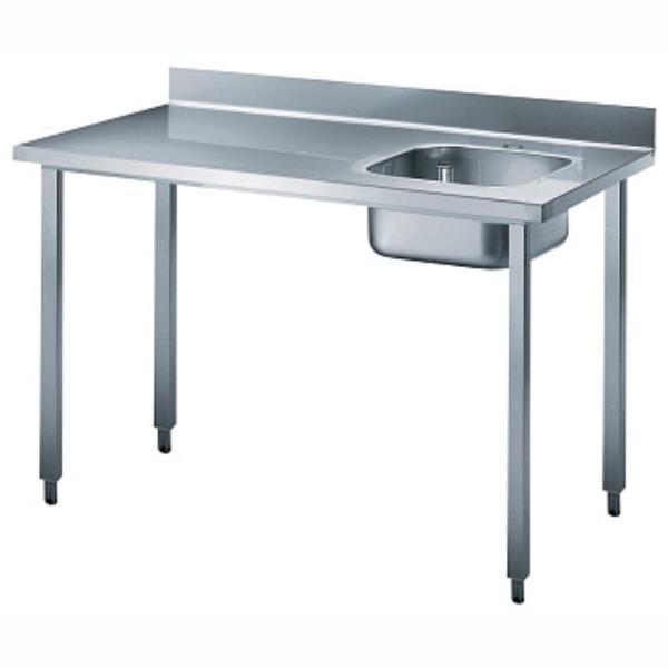 Electrolux Professional Şef Çalışma Tezgahı, Sırtlı, Evyeli (sağda) - 1200 Mm BTD12R7N - Image 1