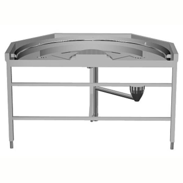 Electrolux Professional Endüstriyel Çıkış Tezgahı 180° Açılı, Bulaşık Makinesi Kontrollü, Saat Yönünde HSUC180C - Image 1