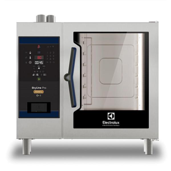 Electrolux Professional Skyline Pro Kombi Fırın, Boylersiz, Dijital Kontrollü, 5 400x600mm, Elektrikli, Programlanabilir, Otomatik Temizlik, Unlu Mamüller/pastacılık, Tepsi Araları 80mm ECOE61C2AB - Image 1