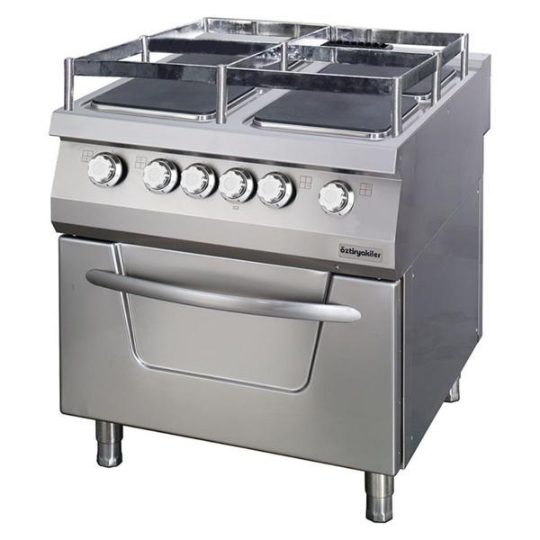 Öztiryakiler 900 Seri Fırınlı Elektrikli Kuzine, Gemi Model, 4 Kare Plate, 80x90x85 Cm, Osoef 8090 S - Image 1