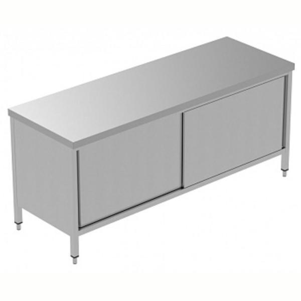 Electrolux Professional İki Taraftan Kapılı (pass-thru) Dolaplı Çalışma Tezgahı, 1 Ara Raflı Ve 4 Kayar Kapılı - 2000 Mm, Plus GTND2000E - Image 1