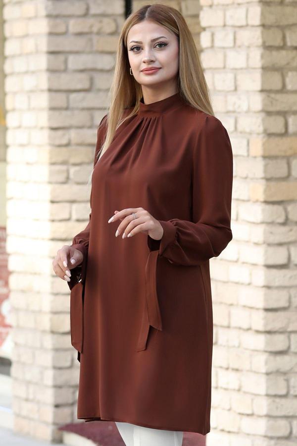 Esila Tesettür Tunik Kahve - Image 1