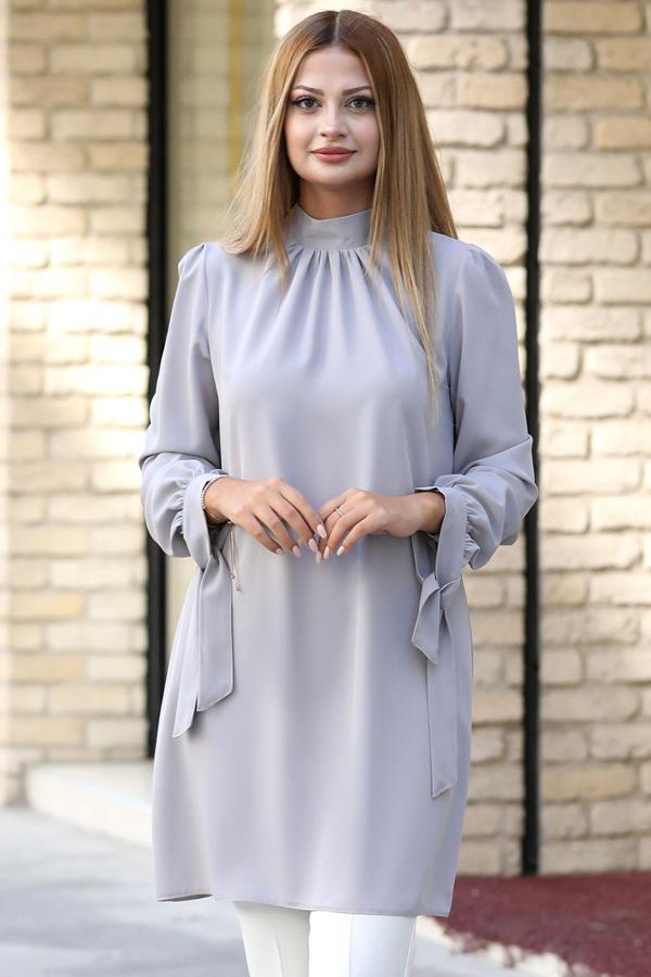 Esila Tesettür Tunik Gri - Image 1