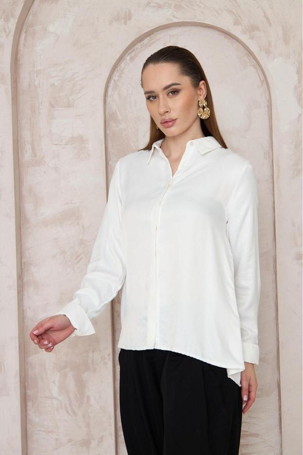 La Pante Uzun Boy Kadın Düz Gömlek - Image 1