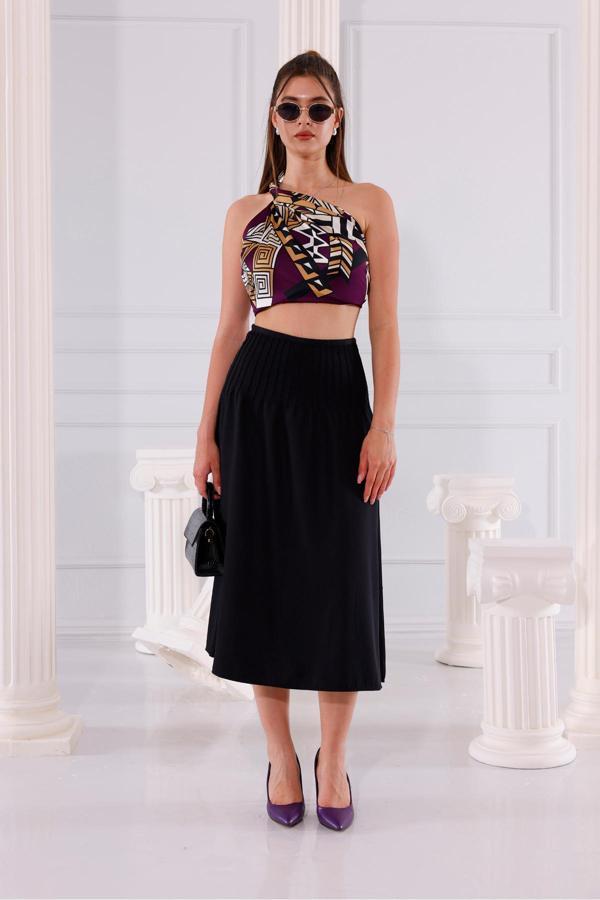 La Pante Nervürlü Etek - Image 1