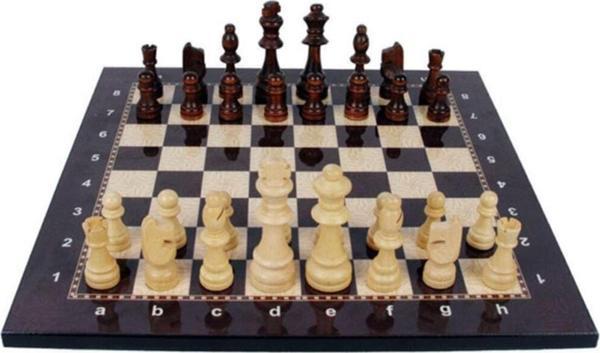 Eser Lüks Ağaç Ahşap Satranç Takımı Seti Ahşap Figür Dama Üstün Kalite Sera Oyun - Image 1