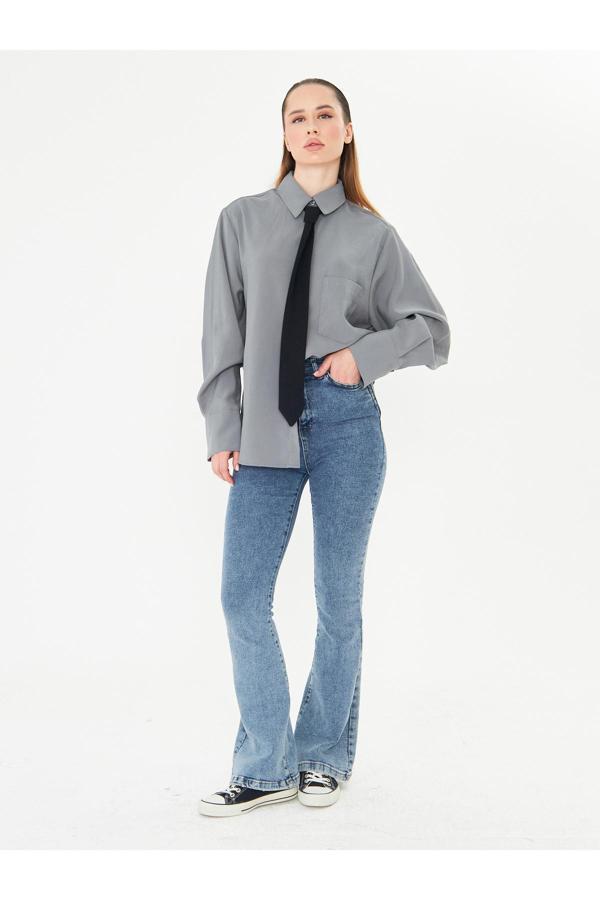 La Pante Kravatlı Erkek Yaka Gömlek - Image 1