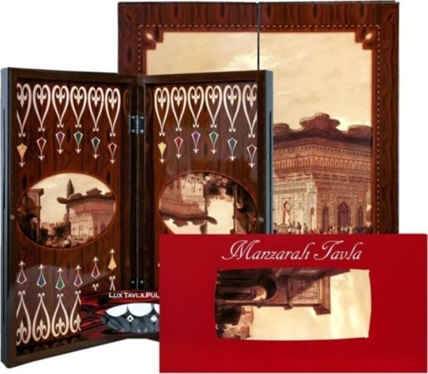 Eser Manzaralı Polyester Tavla Tophane Çeş Büyük - Image 1