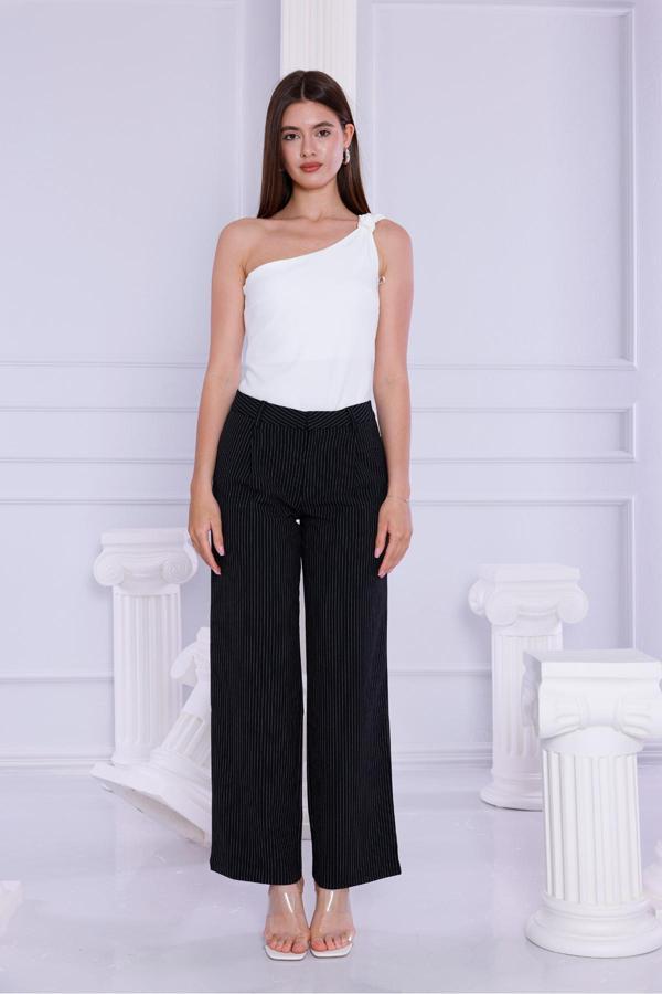 La Pante Strıght Dikiş Önden Pileli Pantolon - Image 1