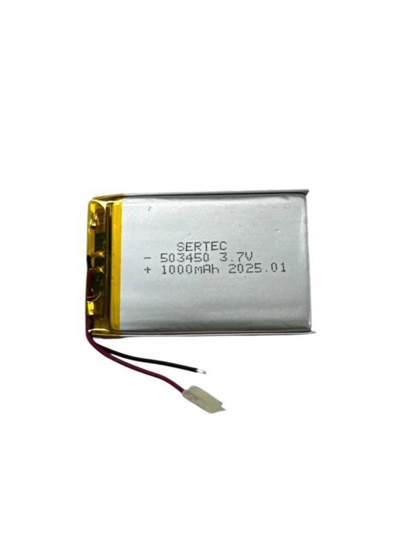 503450 3.7V 1000 MAh Li-Polymer Pil Devreli/1.5A - Image 1