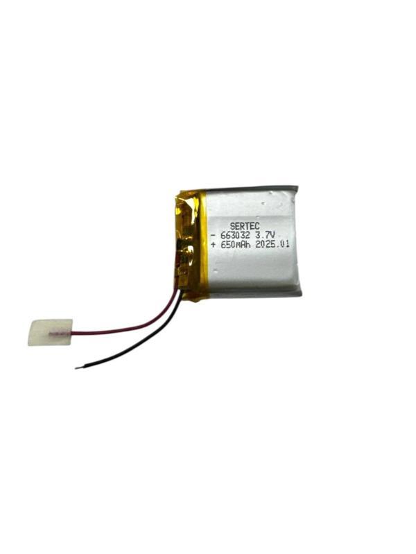 663032 3.7V 650mAh Li-Polymer Pil Devreli/1.5A - Image 1