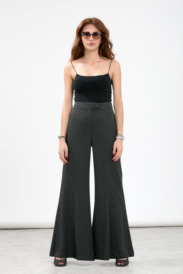 La Pante Kemer Dilli İspanyol Paça Dokuma Pantolon - Image 1