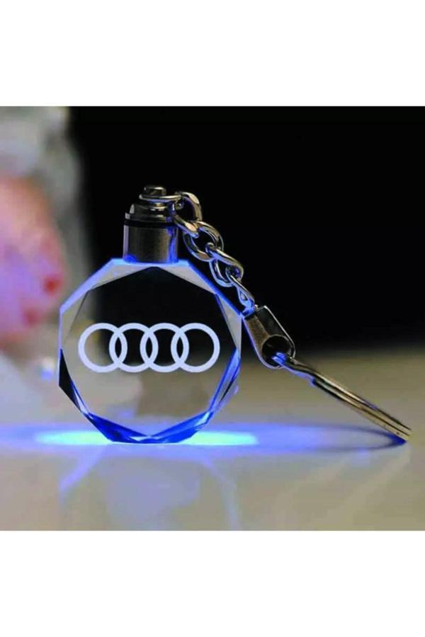 Be Hediyelik Audi Logolu Led Araba Anahtarlığı Audi Anahtarlık - Image 1