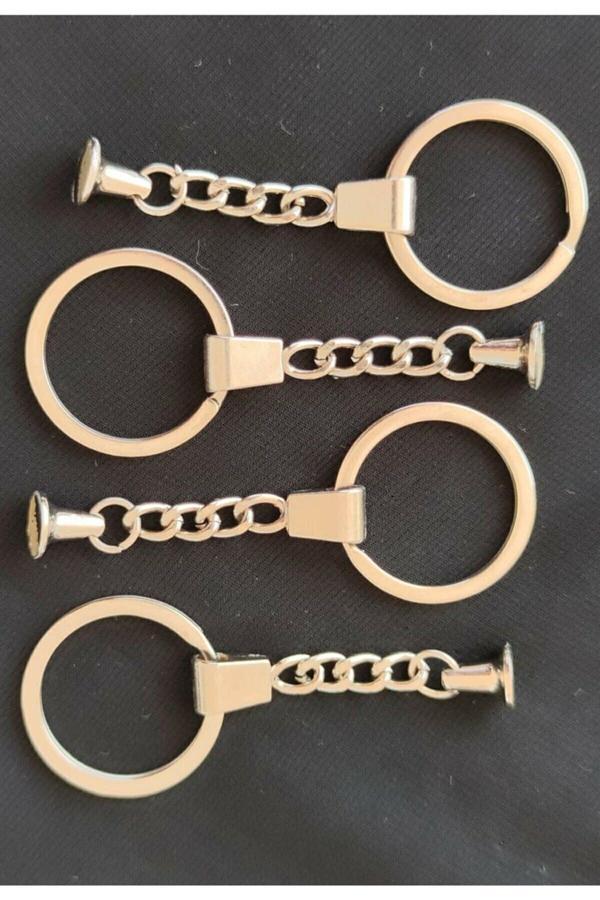 Be Hediyelik Zincirli Anahtarlık Halkası 60 Adet Çap 3 Cm 1.Kalite Yapıştırma Aparatlı - Image 1