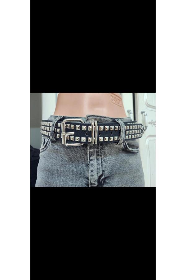 Çelik Belt Vintega Piramitli Kemer - Image 1