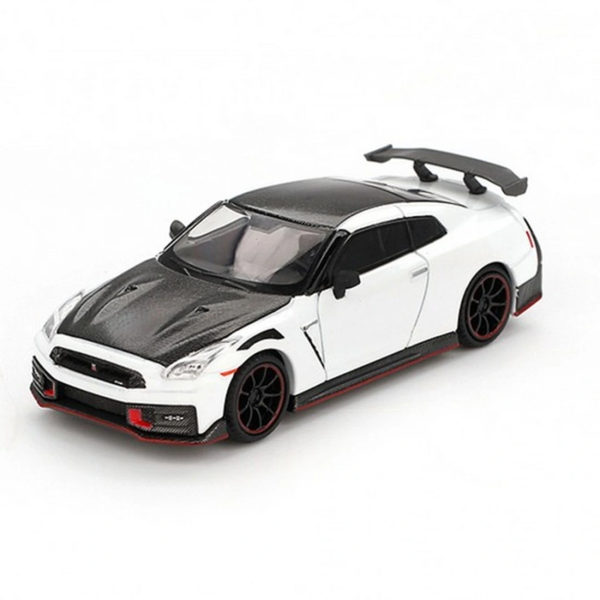Mini GT 1/64 Nissan GT-R Nismo 2024 Brilliant White Pearl - Image 1