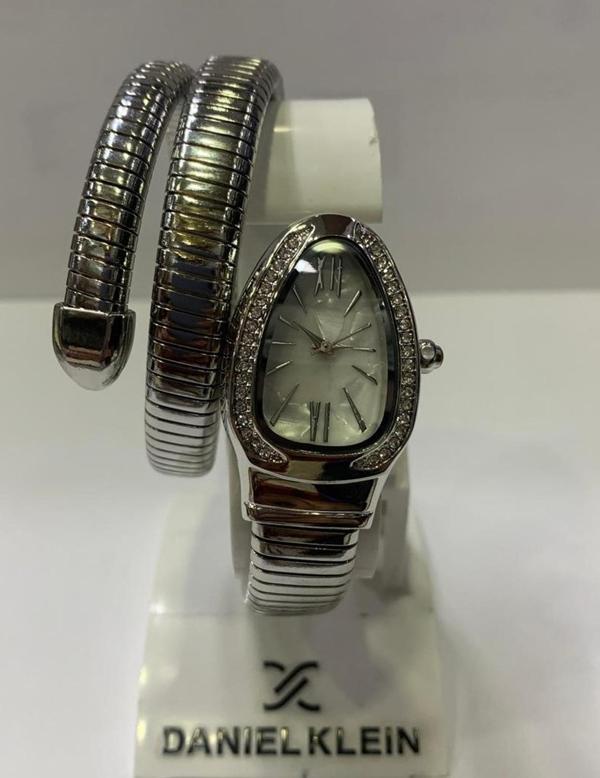 Metal Renk Yılan Dolamalı Saat, Kol Saati-C24 - Image 1