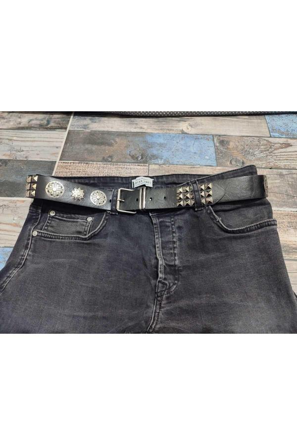 Mfc Aksesuarlı Ve Piramit Detaylı Unisex Kemer - Image 1