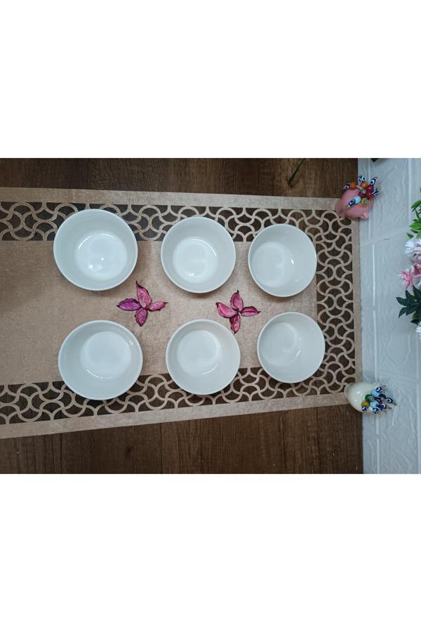 Bta Mutfak 6 Parça Porselen Yaldızlı Kase Beyaz - Image 1