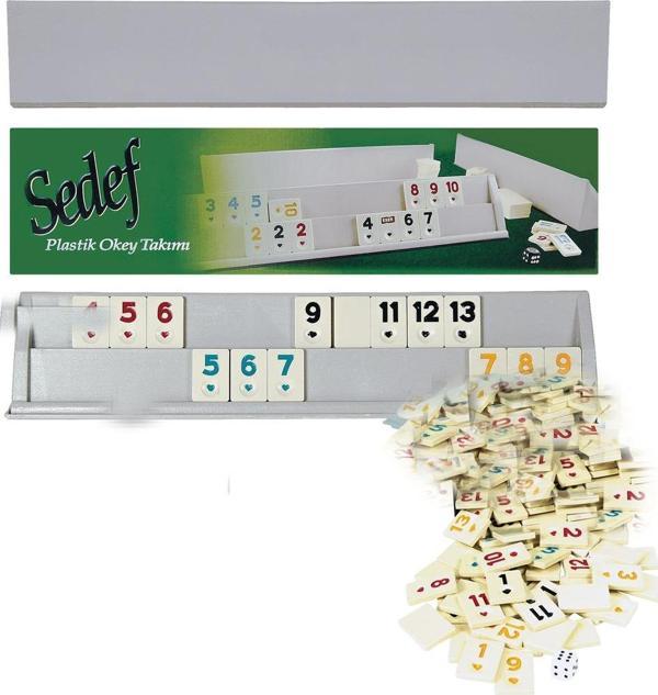 Sedef Okey Sedef Plastik Okey ( Melamin Taşlı ) - Image 1
