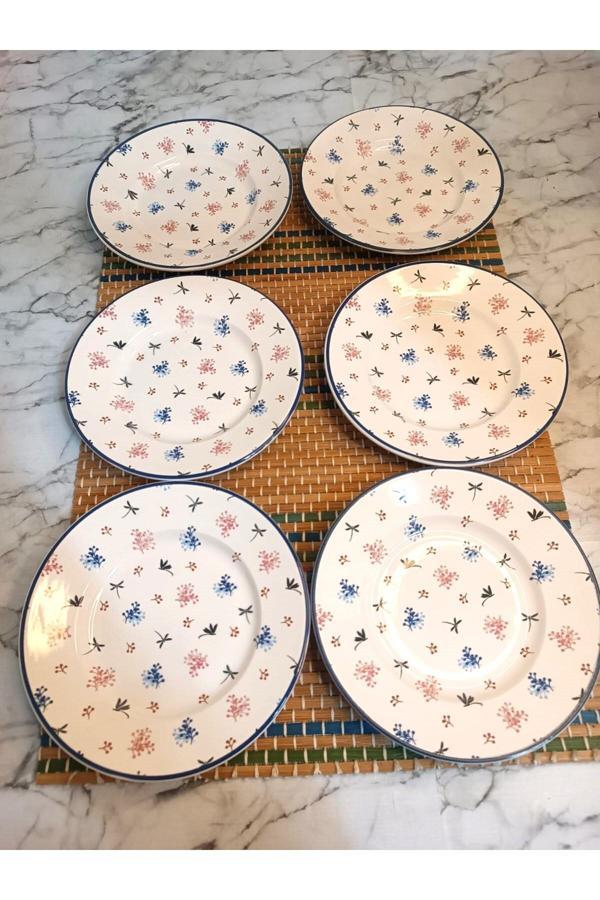 Bta Mutfak Home Desenli Seramik Tatlı Tabağı 6 Lı - Image 1