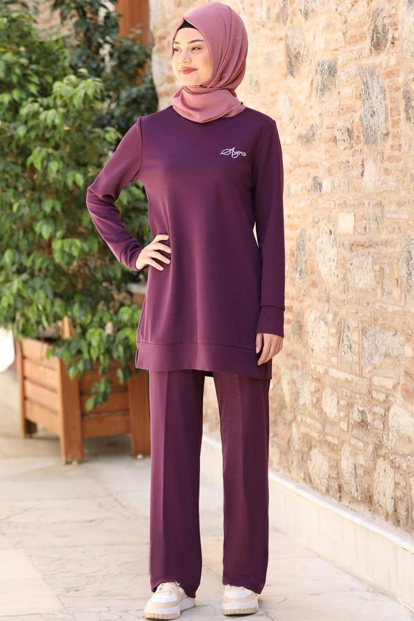 Cemre Tesettür Takım Lavanta - Image 1