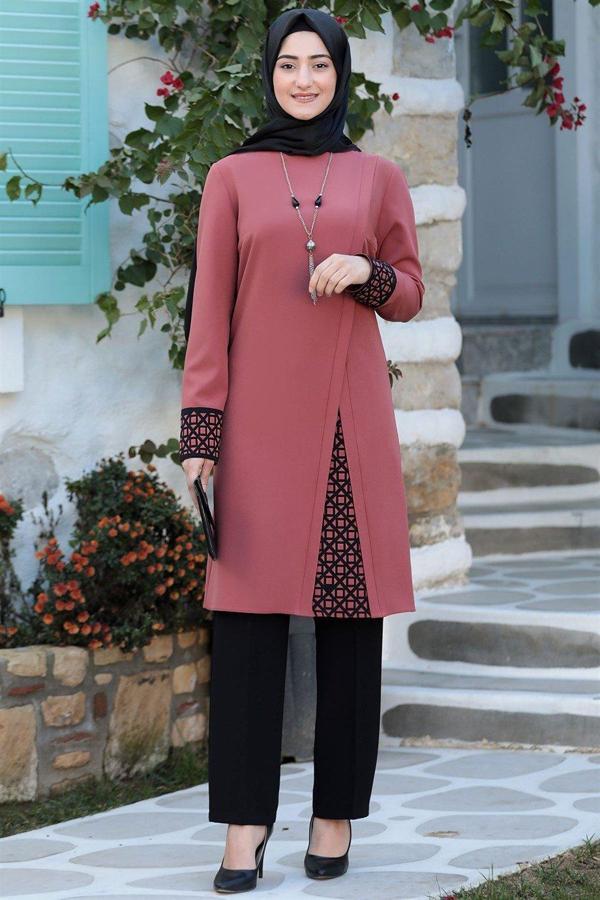 Asya Tesettür Takım Gül Kurusu - Image 1