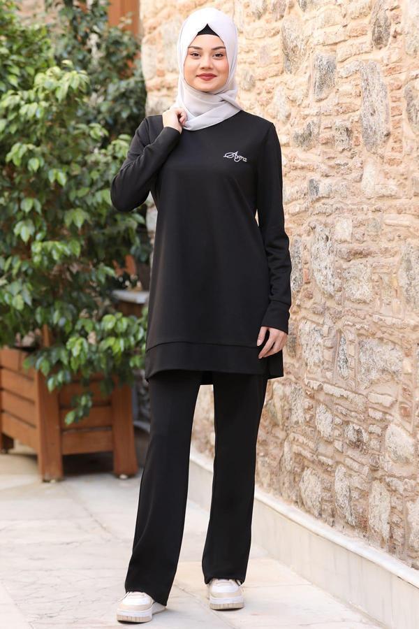 Cemre Tesettür Takım Siyah - Image 1
