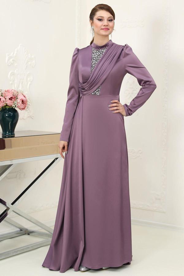 Zen Tesettür Abiye Lavanta - Image 1