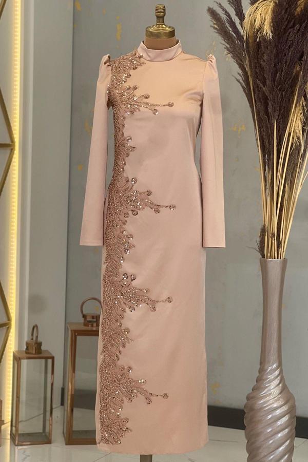 Hilal Tesettür Abiye Vizon - Image 1