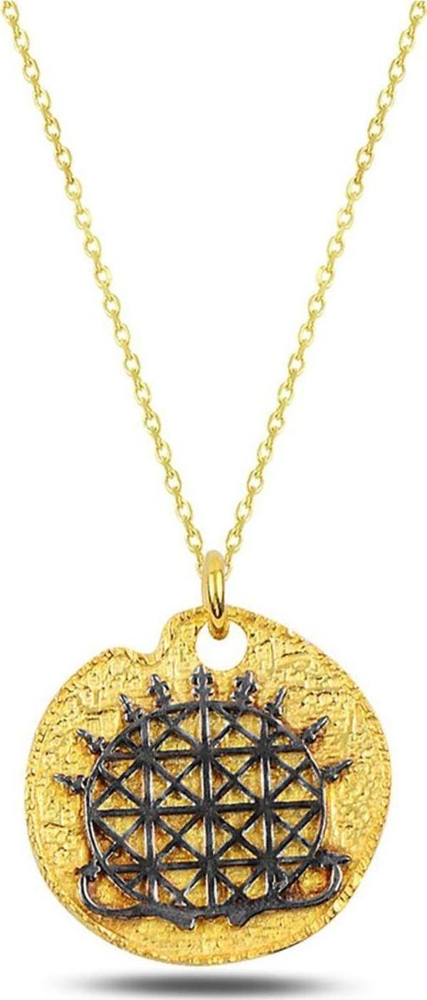 Brezza Lusso 925 Ayar Gümüş Hitit Güneşi Kolye Özel Tasarım - Image 1