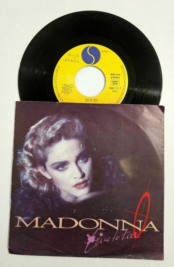 Uraz Plak Madonna - Live To Tell (1986 Dönem Baskı 45'lik Plak) - Image 1