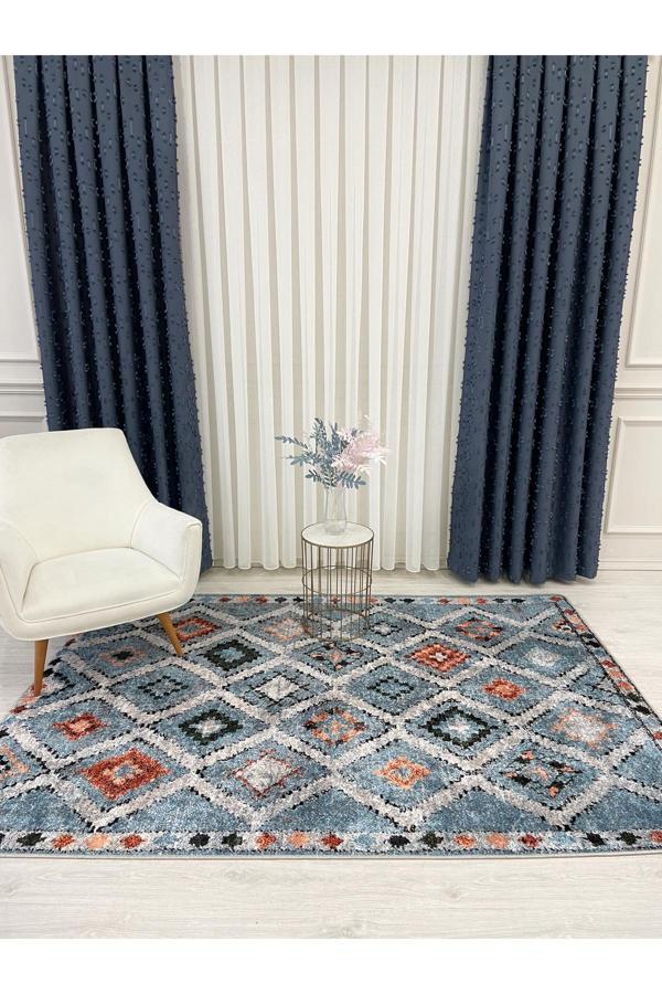 Brillant Kilim Motifli Bohem Kaymaz Taban Halı - Image 1