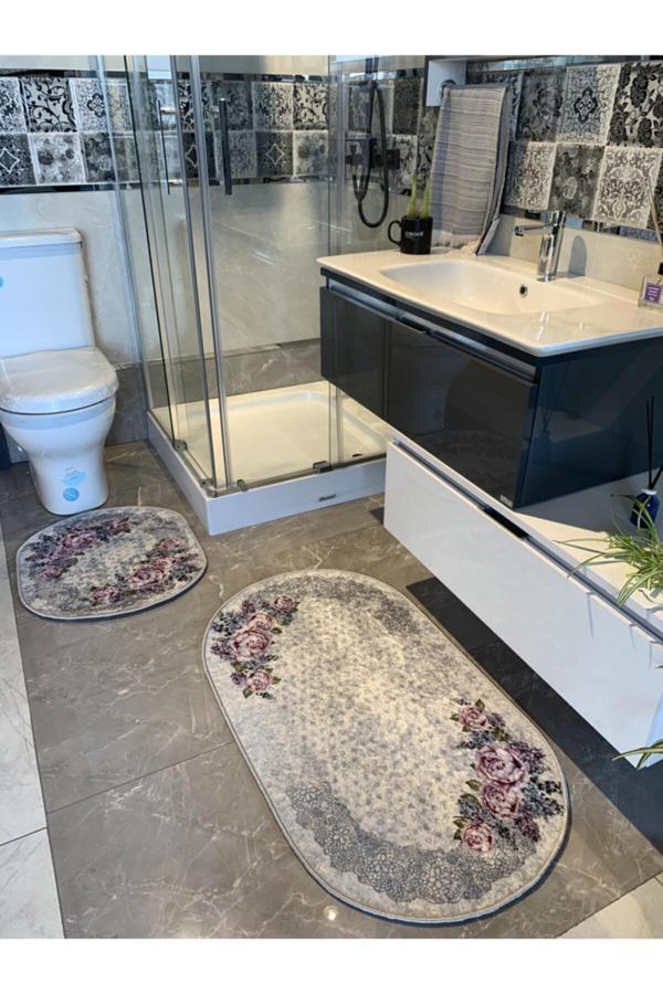 Brillant Lizbon Model 2'Li Lateks Taban Banyo Paspas Takımı (60X100 - 60X50) - Image 1