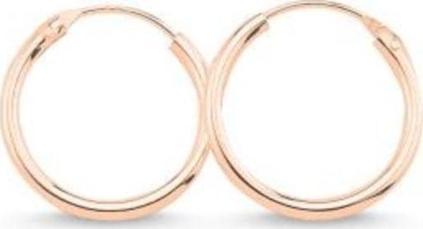 Brezza Lusso Sade Halka Bayan Gümüş Küpe 16MM - Image 1
