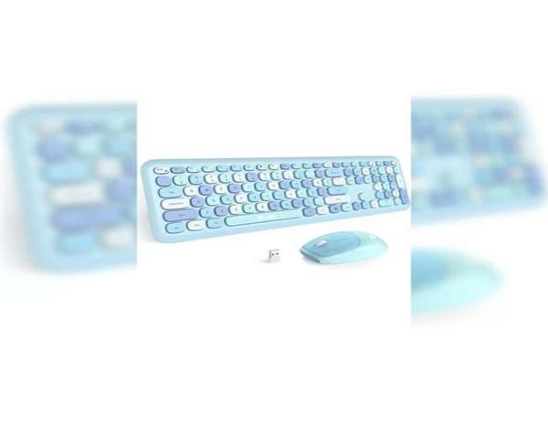 Studz M600 Mavi Kablosuz Klavye Mouse Seti - Image 1