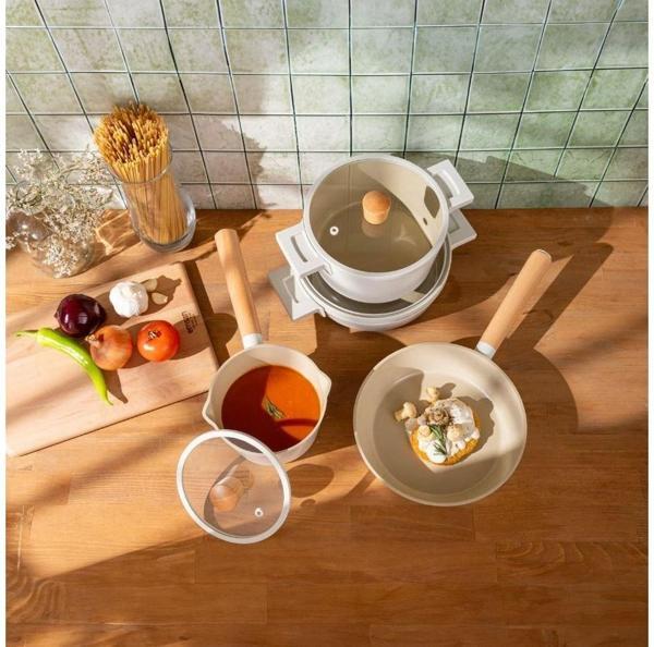 Emsan Crystal Elegant Tencere Seti Bej - Image 1