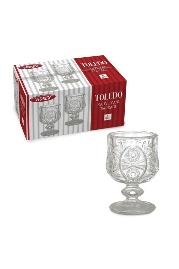 Zucci Cam Ayaklı Kahve Yanı Bardağı 6'Lı Set 45 Cc - Image 1