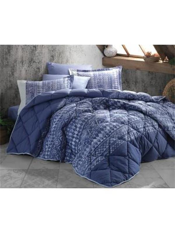 CLASY TEK KİŞİLİK RANFORCE YORGAN COZA V2 MAVİ - Image 1