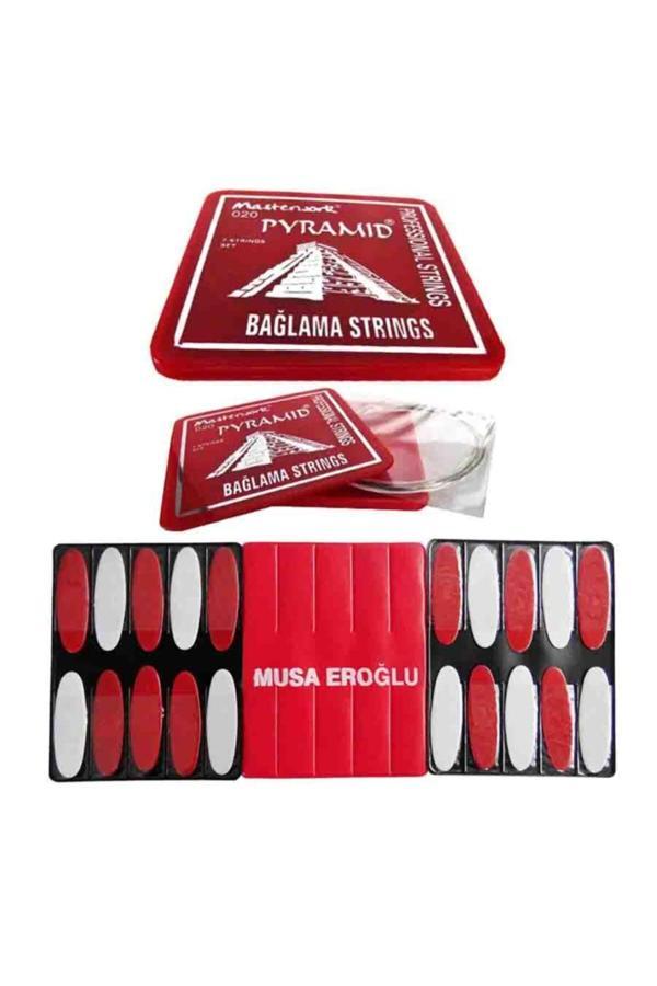 Sepetim Yolda 1 Adet Masterwork Uzun Sap Pramid Bağlama Teli 0,20 - Musa Eroğlu 10'Lu Tezene Kılıfı - Image 1