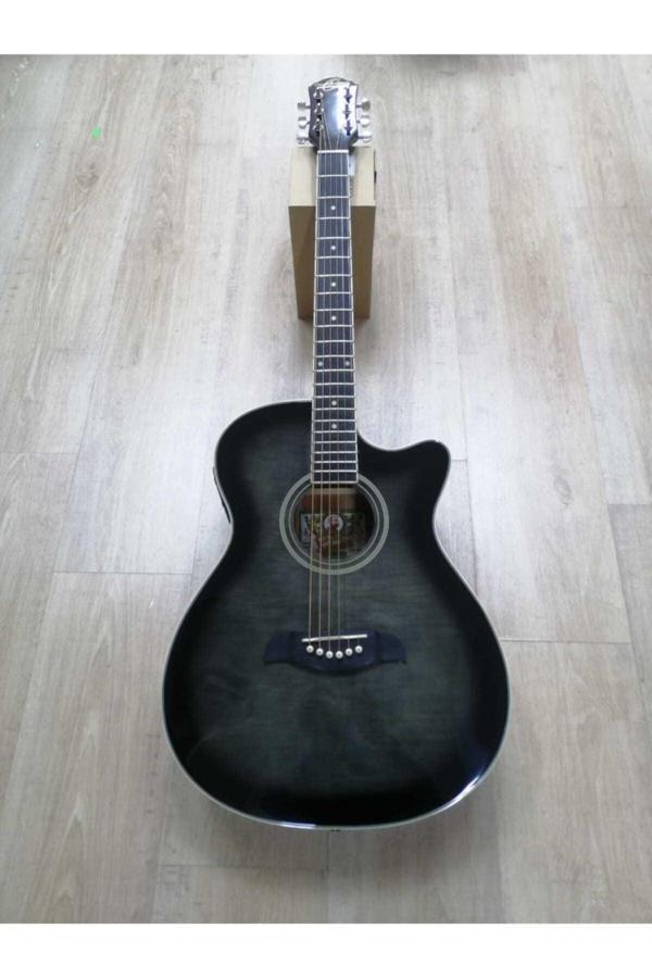 Oscar Schmidt Gri Siyah Elektro Akustik Gitar - Image 1