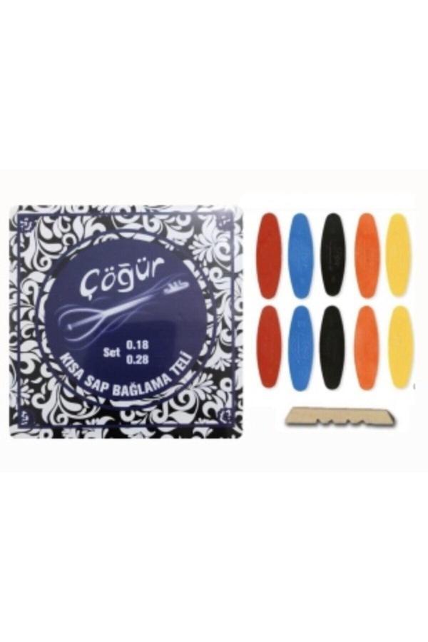 Şenses Müzik Market Müzik 0.18 (Kısa Sap) Bağlama Tel Seti + Tezene Seti +Eşik - Image 1