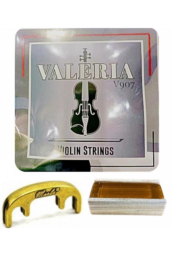 Valeria Keman Teli Marla Metal Gold Rengi Susturucu Reçine 3'Lü Set - Image 1