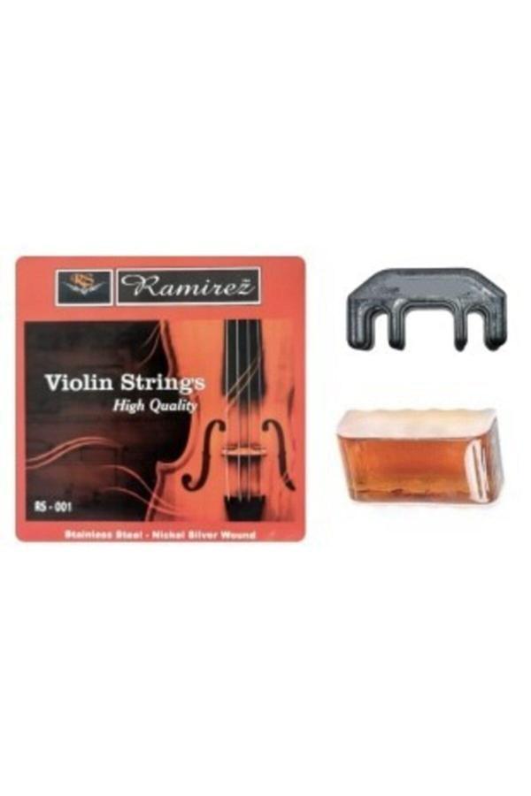Ramirez Müzik Keman Tel Seti + Susturucu Ve Profesyonel Reçine - Image 1