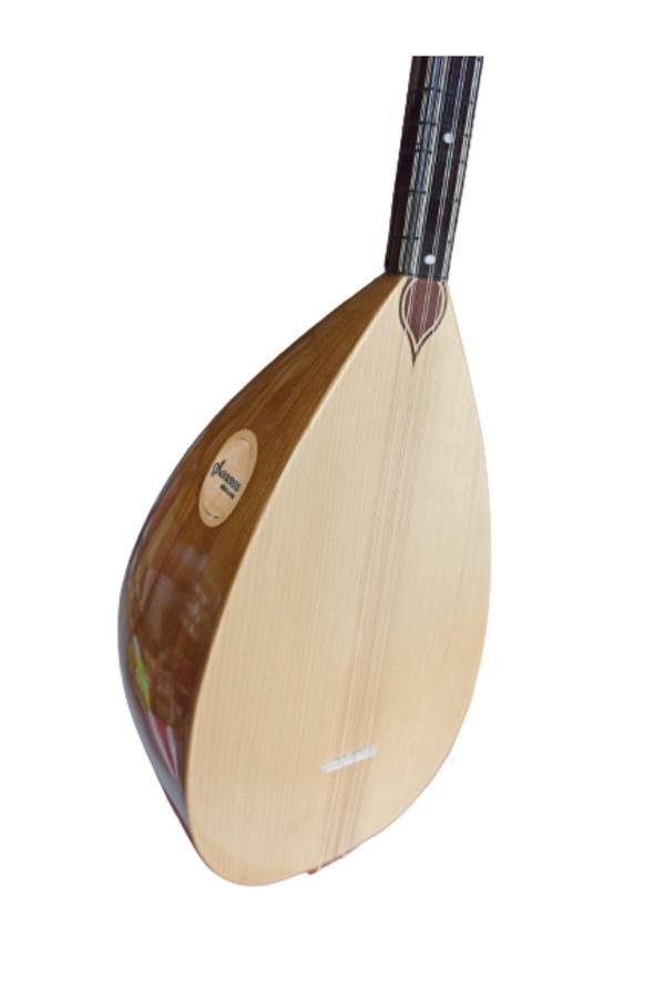 Şenses Müzik Market 40 Tekne Kestane Klavyeli Uzun Sap Bağlama - Image 1