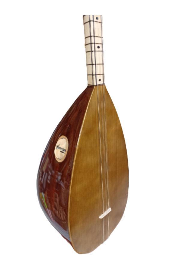 Şenses Müzik Market 42 Tekne Maun Ithal Kapak Çıtalı Uzun Sap Bağlama - Image 1